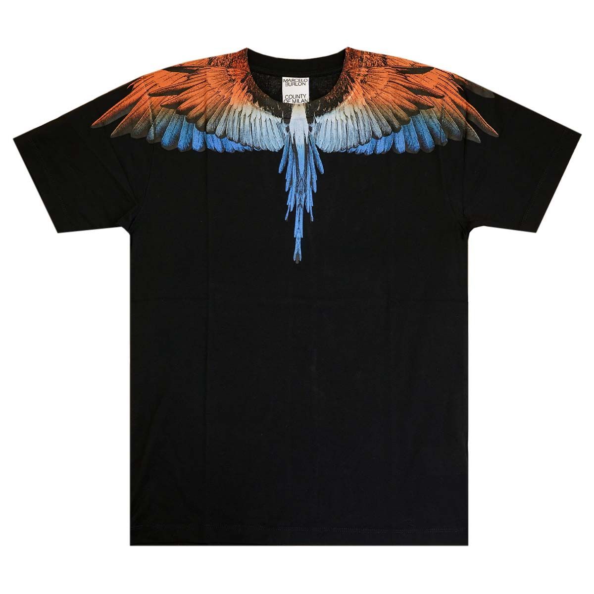 マルセロバーロン Tシャツ クルーネックTシャツ CMAA018F21JER002 メンズ AA018F21 JER002 ブラック MARCELO BURLON