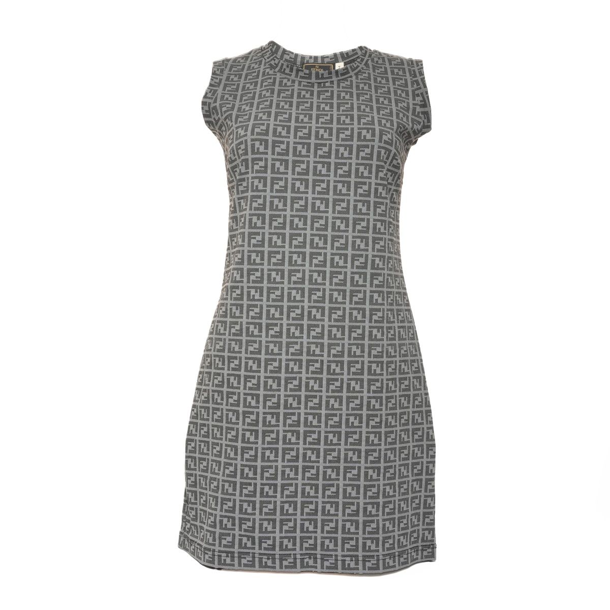 FENDI フェンディ ワンピース ズッキーノ Size 44 ノースリーブ ポリエステル レーヨン