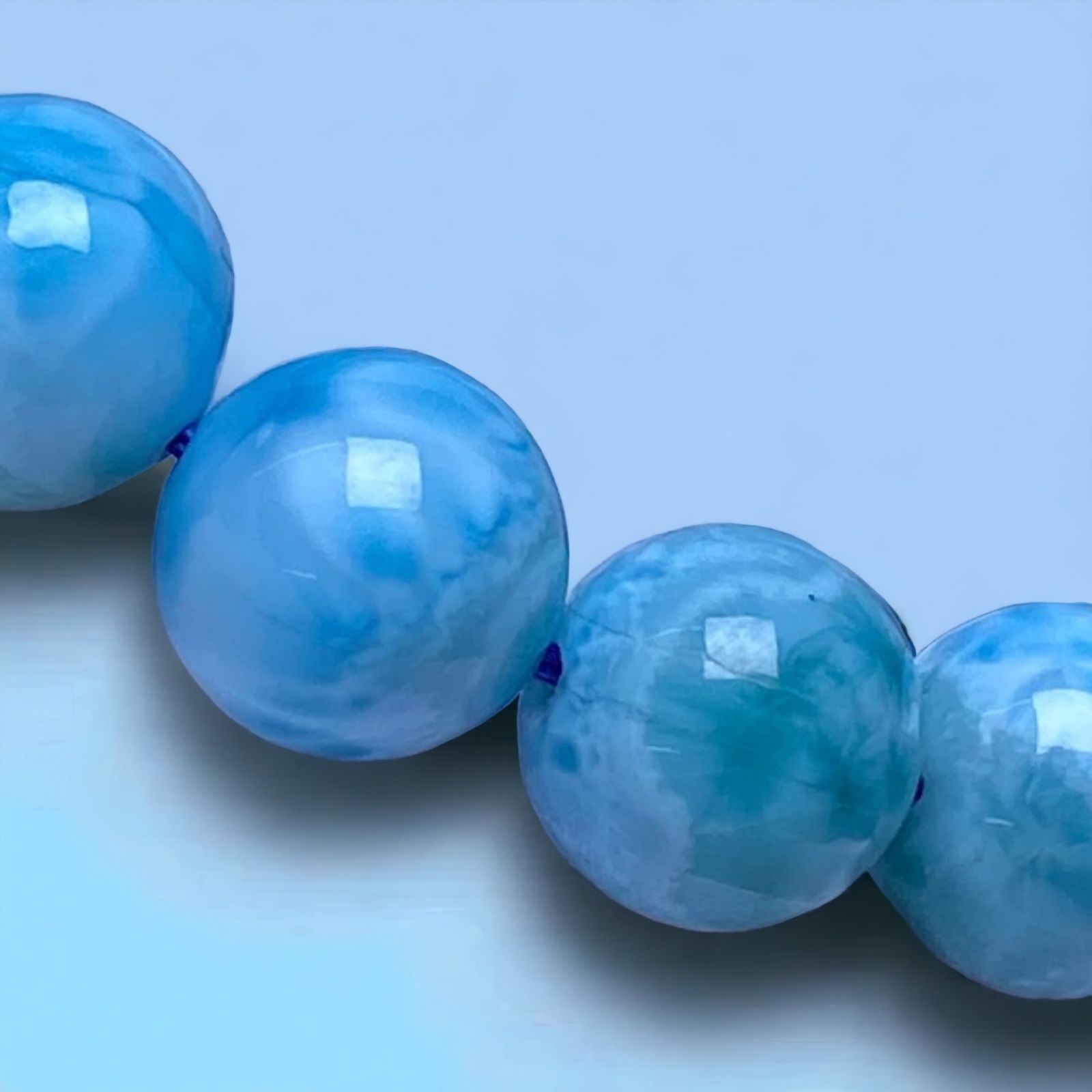 超品質ラリマー [QV8Z]愛と平和 癒やし10.5mm ドミニカ共和国産 ラリマー