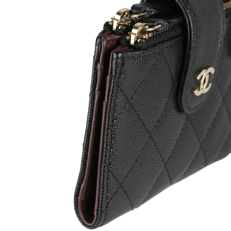CHANEL シャネル コインケース ブラック ビロコーレ ミニウォレット CHANEL シャネル ビコローレ コインケース カードケース