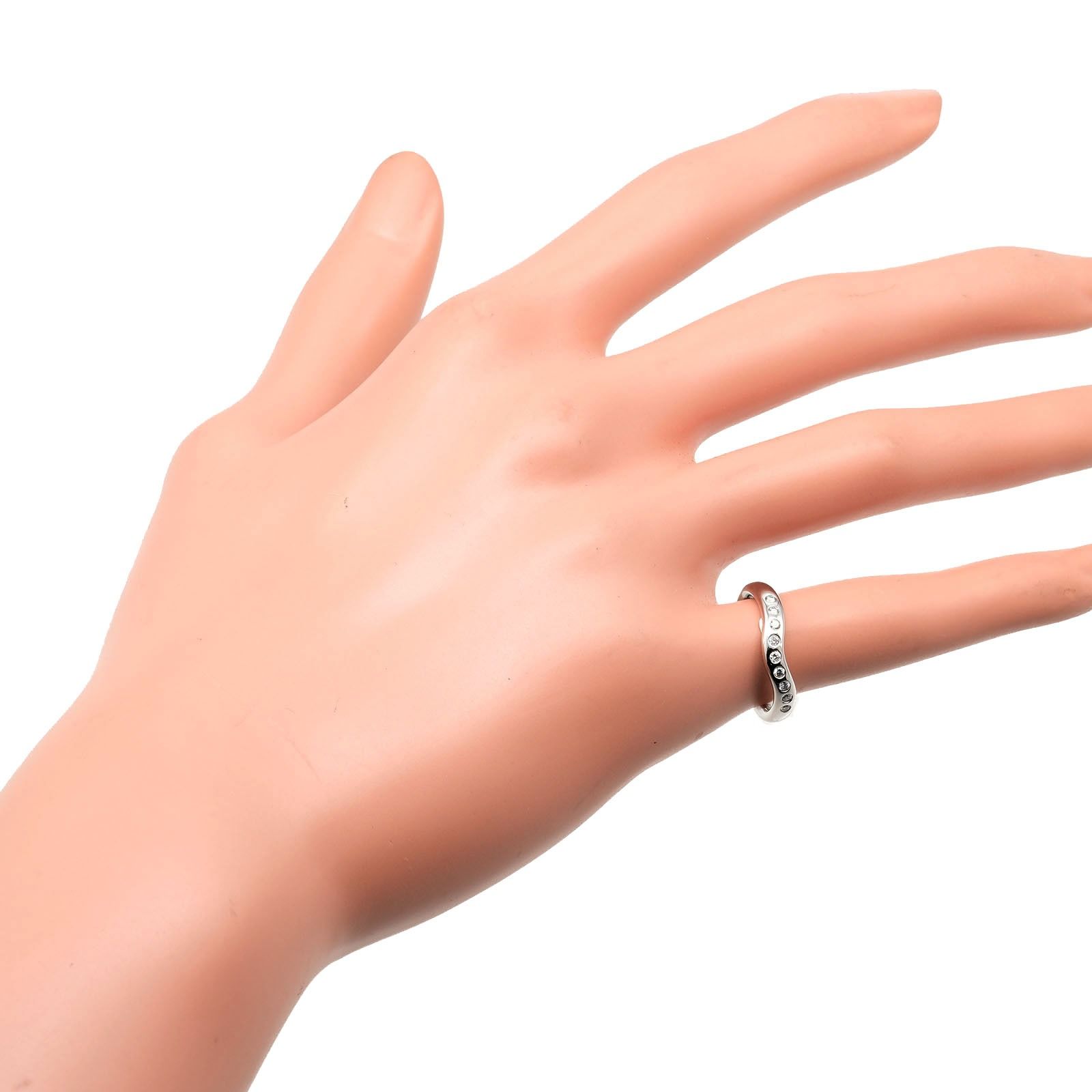 TIFFANY&Co.】ティファニー カーブド バンド 3mm Pt950プラチナ×9P