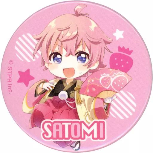 中古】バッジ・ピンズ さとみ(すとろべりーぷりんす/SD) 缶バッジ 「す