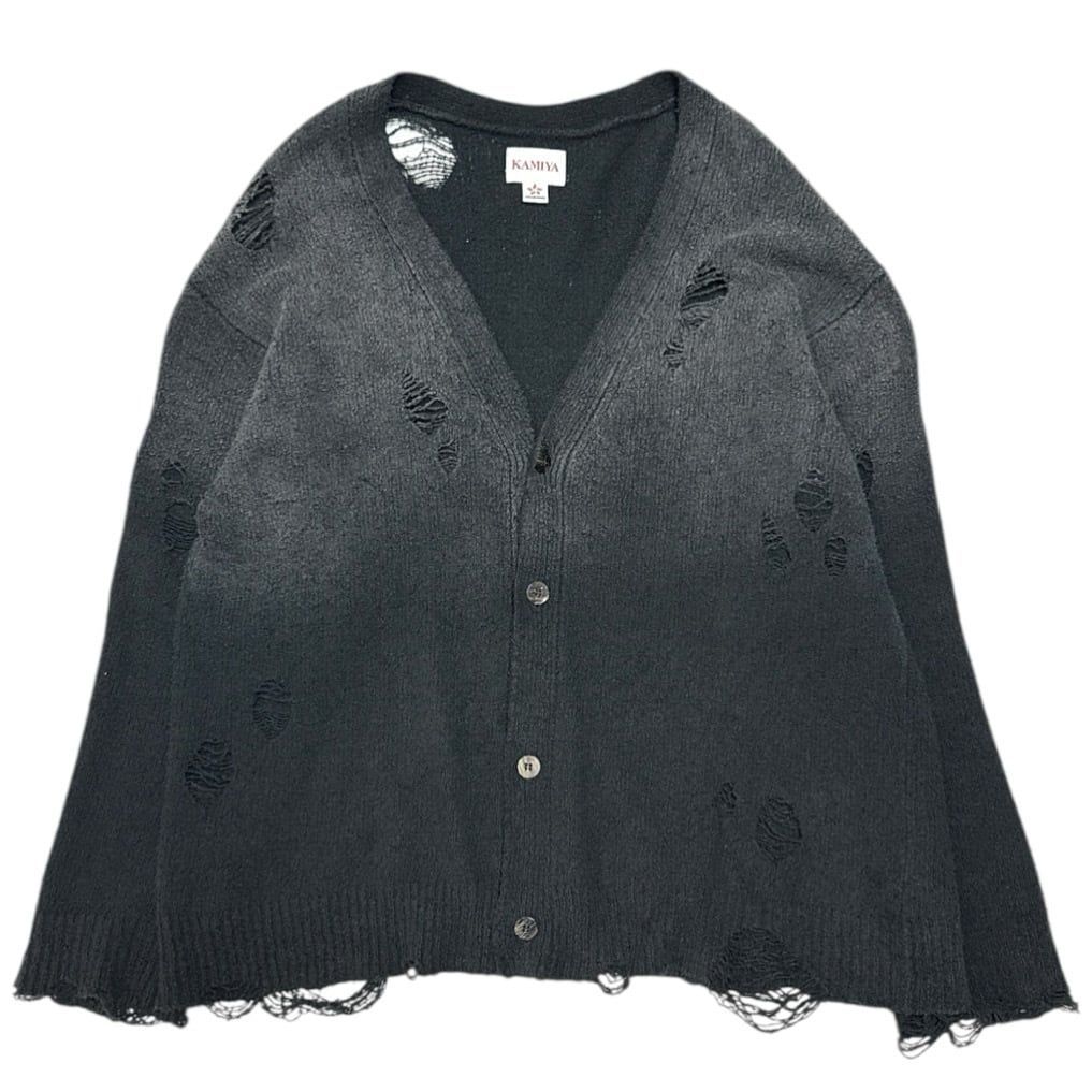KAMIYA Sunfade Damaged Cardigan