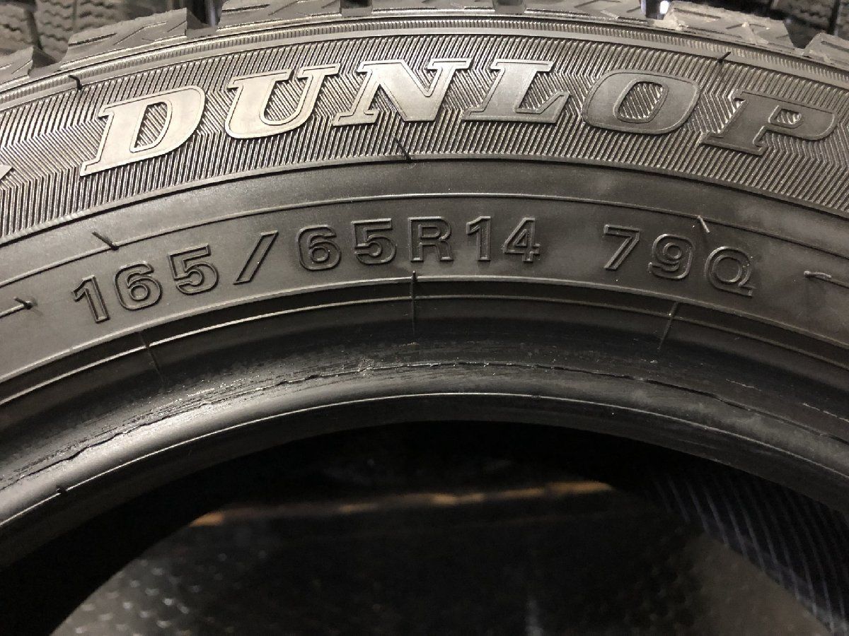 未走行に近い DUNLOP WINTER MAXX WM02 165/65R14 14インチ スタッドレス 4本 ソリオ タンク ルーミー ソリオ等　(KTN052)