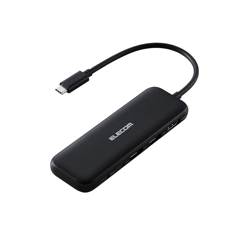 エレコム USB-C ハブ ドッキングステーション 5in1 100W PD対応 HDMI 4K30Hz 高速データ転送 5Gbps ブラック DST-W01