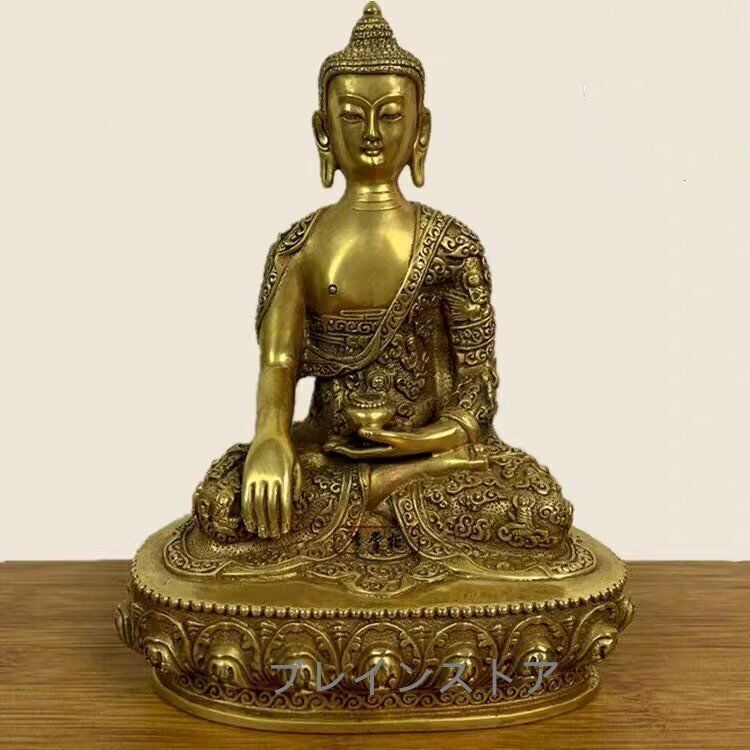  仏像 三宝の仏像 阿弥陀仏 釈迦 薬師 置物 真鍮 如来像 座像 オブジェ 厄除け 開運 風水 縁起物 仏像 仏壇 仏具