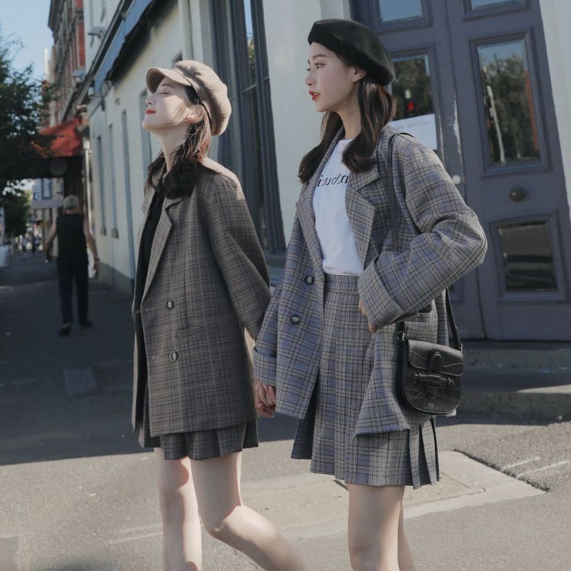 卒業式 スーツ 女の子 入学式 スーツ 高校生 チエック柄 2点セット ジャケット プリーツスカート 成人式 小学校 お受験 制服 女子 小学生