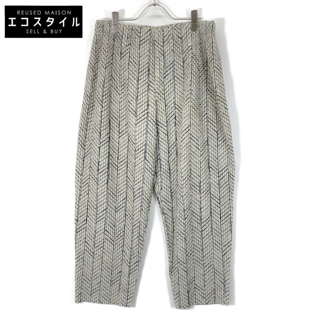 HOMME PLISSE ISSEY MIYAKE オムプリッセ イッセイミヤケ HP83JF214 総柄 ｽﾄﾚｰﾄﾊﾟﾝﾂ 3