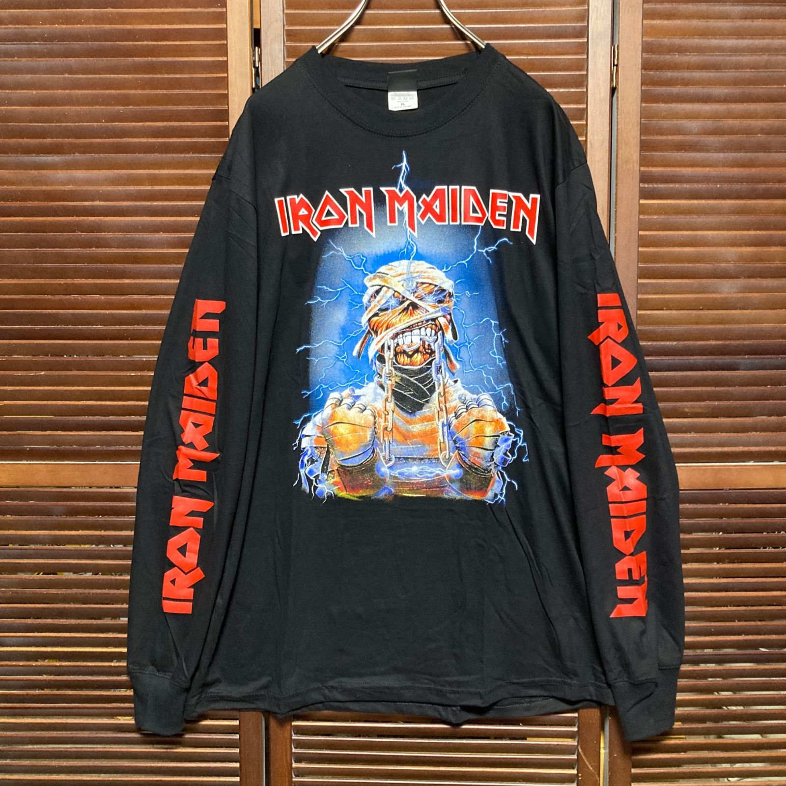 アイアンメイデン IRON MAIDEN 黒 長袖 Tシャツ ロンT バンド