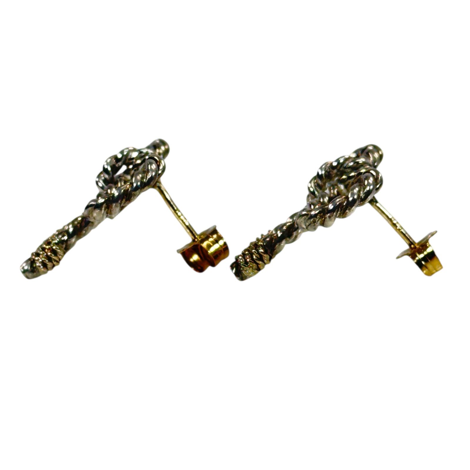 TIFFANY & Co. ティファニー ツイスト リボン ピアス Ag925 Au18K