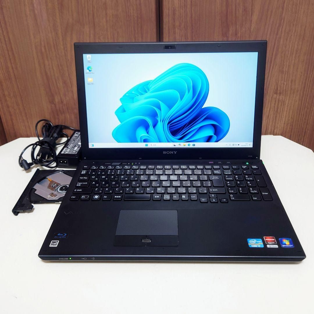 SONY VAIO Corei7 メモリ12GB SSD512GB DVD Windows11 Office2024