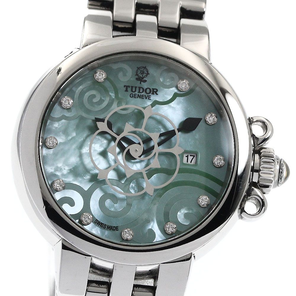 チュードル TUDOR 35400 ク ドゥ ローズ 11Pダイヤモンド 自動巻き レディース_888169