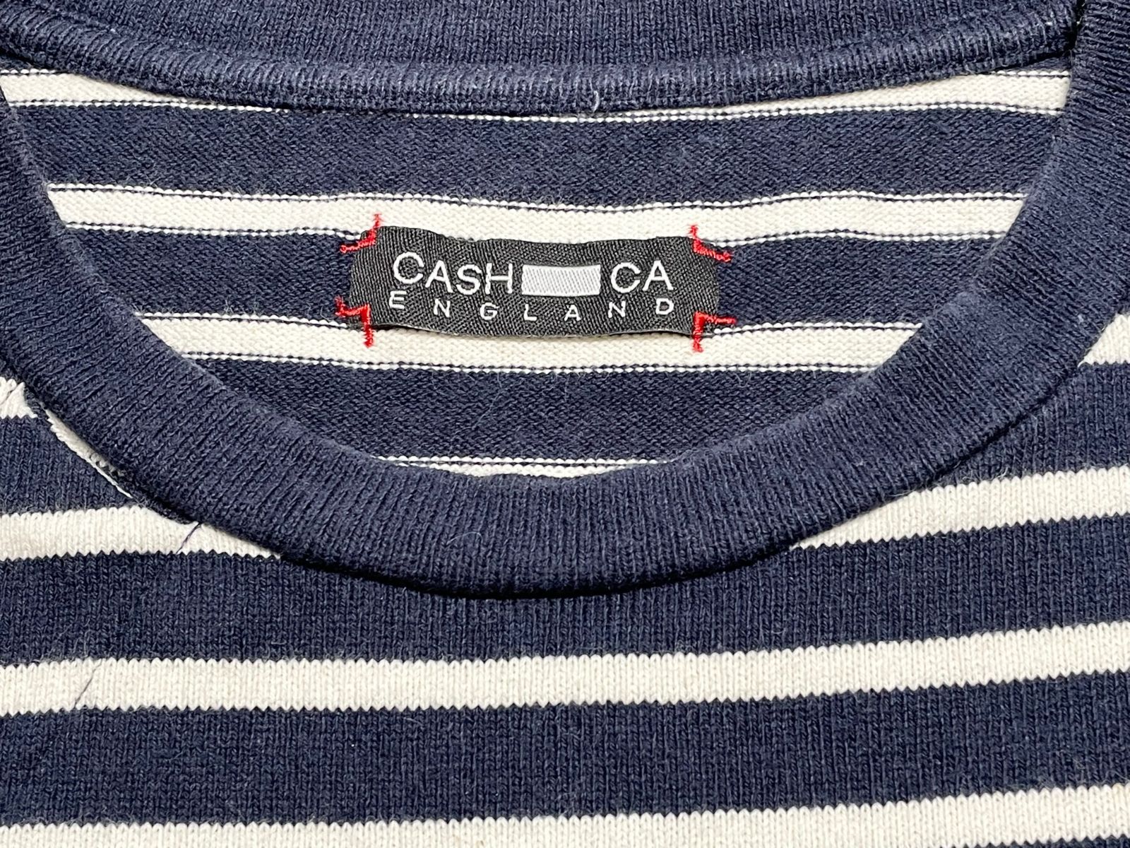 MADE IN JAPAN製 CASH CA ENGLAND ボーダー柄半袖ニットTシャツ 