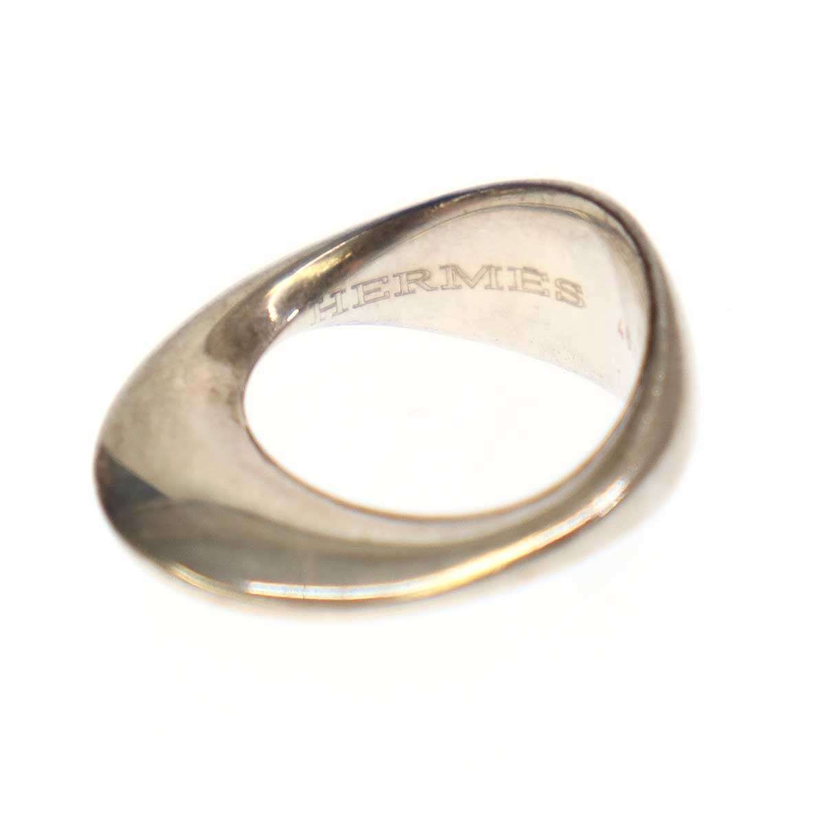 HERMES エルメス オーバル ヴィンテージリング シルバー 46 - メルカリ