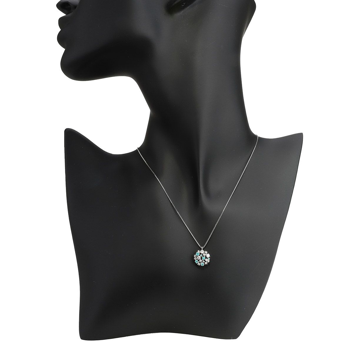 パライバトルマリン ダイヤモンド 0.3ct プラチナ Pt950 ネックレス