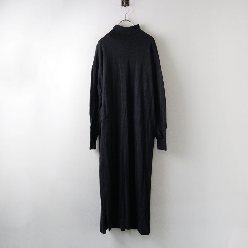 2021AW かぐれ アーバンリサーチ kagure URBAN RESEARCH ウールシルクニットワンピース F|ダークグレー ドレス 2400014372991