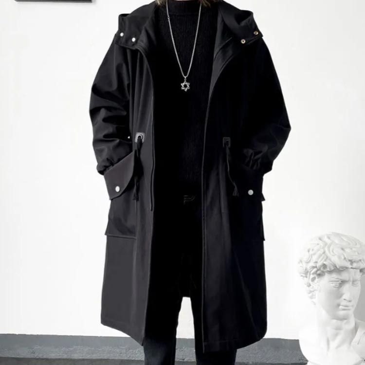 送料無料 モッズコート メンズ フード付き ロングコート