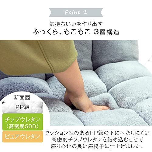 リクライニング 座椅子 14段階 つ385 座椅 高反発 コンパクト