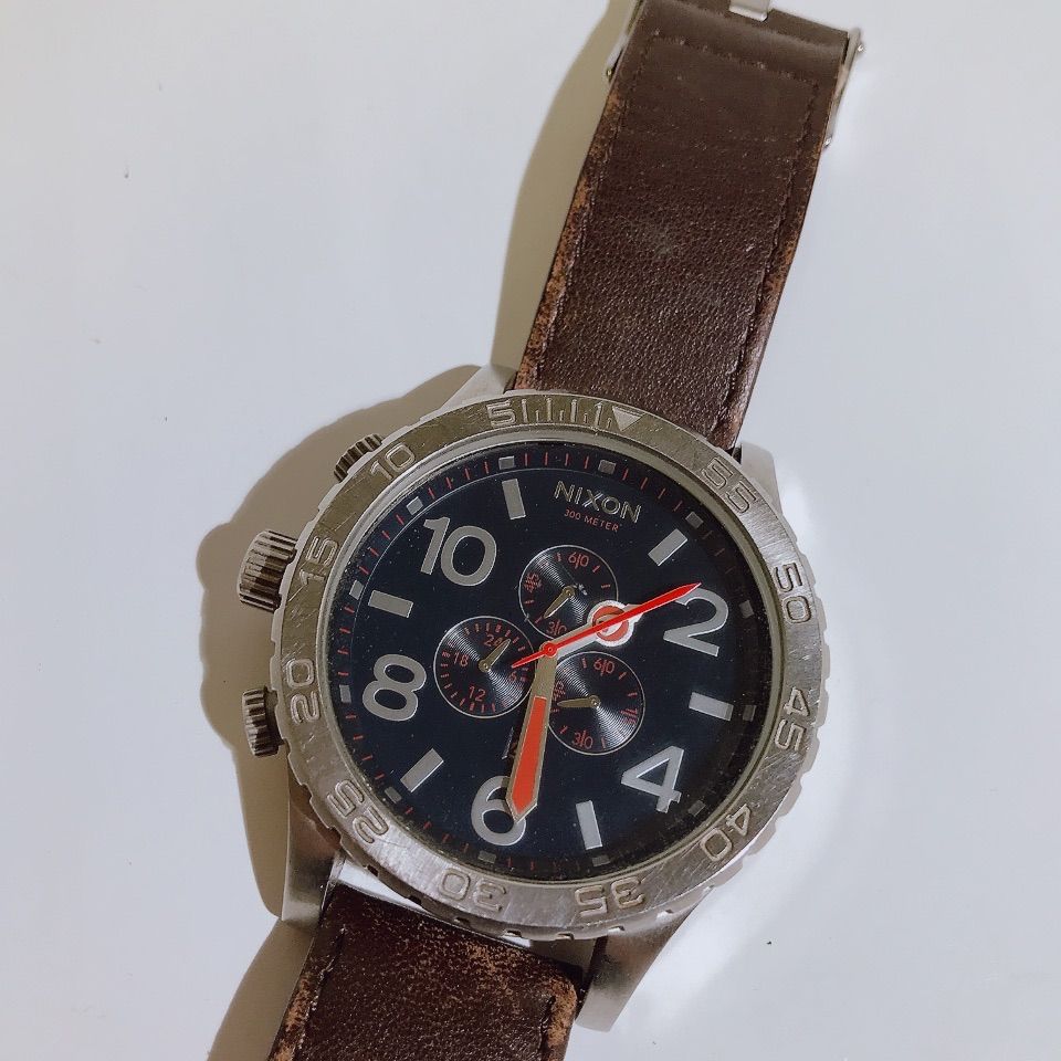 NIXON ニクソン 腕時計 THE 51-30 CHRONO アナログ シルバー ブラウン 