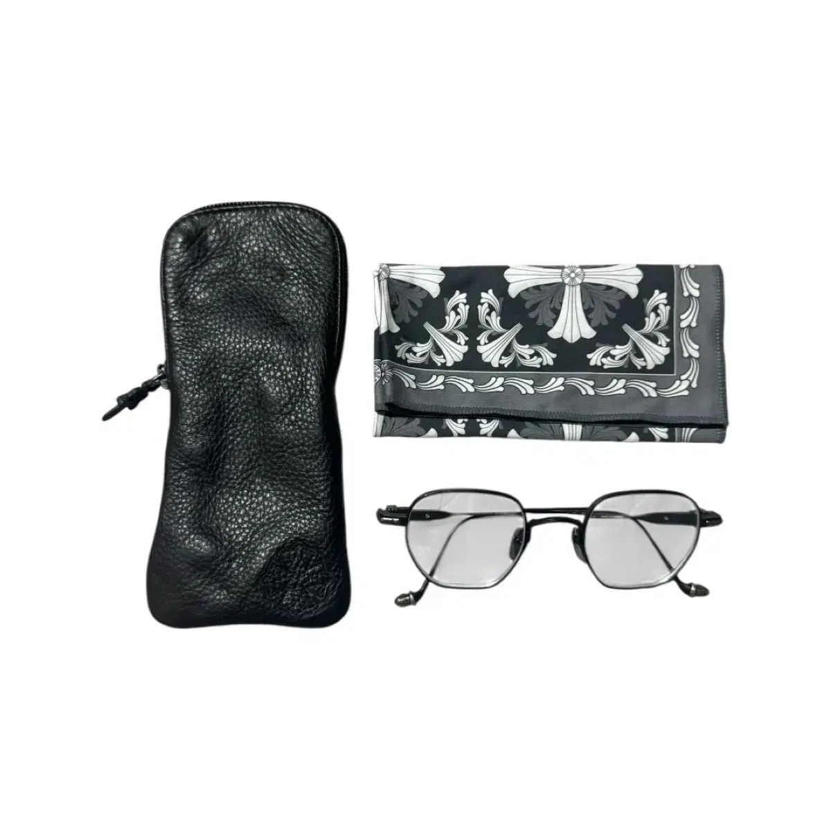 Chrome Hearts クロムハーツ バジリクトリアン マットブラック メガネ