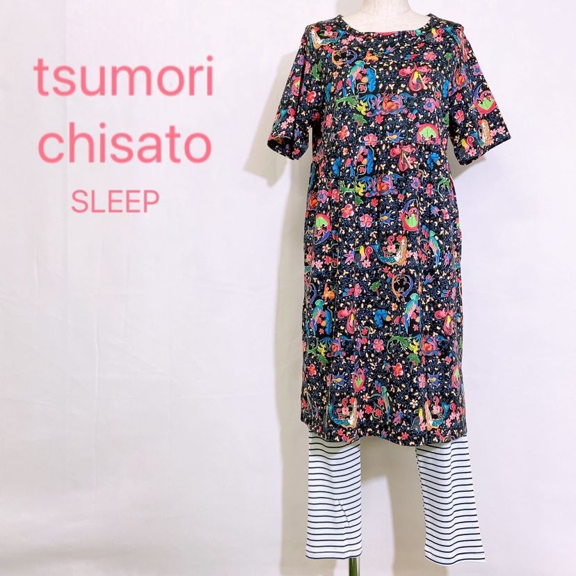 新品タグ付き】Wacoal tsumori chisato SLEEP ワコール ツモリチサトスリープ パジャマ ルームウェア ナイトウェア  上下セット セットアップ チュニック ストレッチパンツ 総柄 マーメイド ボーダー 肌に優しいパジャマ 綿100％ - メルカリ