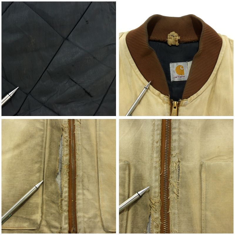 【本物確定】90s Carhartt ベージュ ダウンベスト キルティング 楽天市場】Carhartt(カーハート)ダウンベスト 中綿 ジャケット