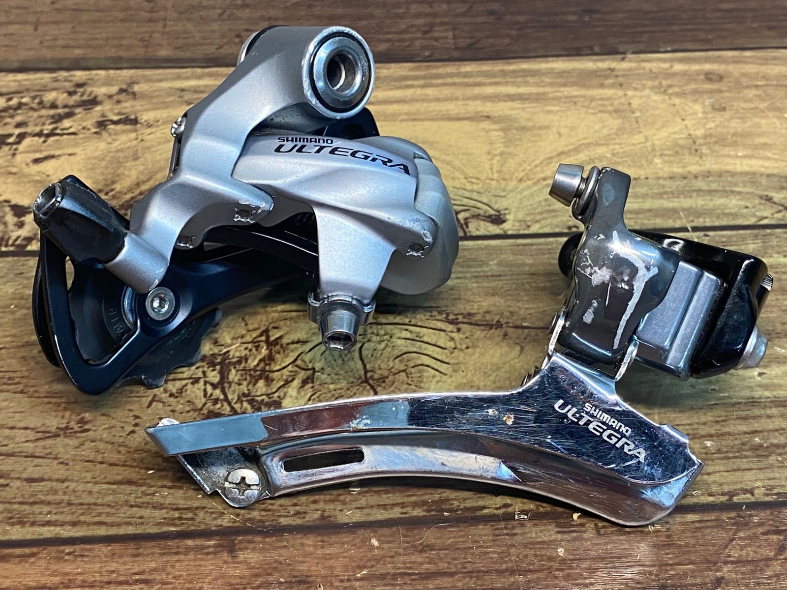 HW993 シマノ SHIMANO アルテグラ ULTEGRA FD-6600 RD-6600 ディレイラーセット バンド式Φ34.9※ガリキズ、錆 JC880 シマノ SHIMANO アルテグラ ULTEGRA FD-6600 RD-6600