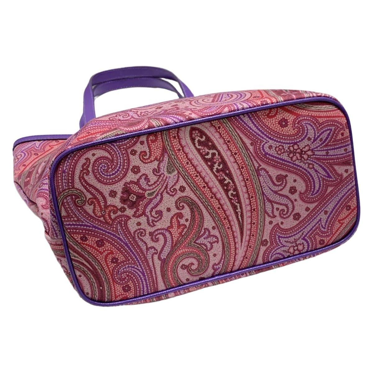 ETRO(エトロ) トートバッグ美品 - ボルドー×パープル×マルチ  