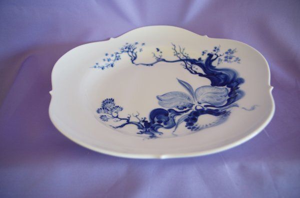 マイセン ブルーオーキッド 25cm ケーキ皿 大皿 洋食器 Meissen