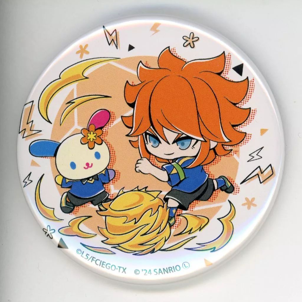 イナズマイレブン 雨宮太陽 缶バッジ 中古】バッジ・ビンズ 雨宮太陽×ウサハナ 「イナズマイレブンGO