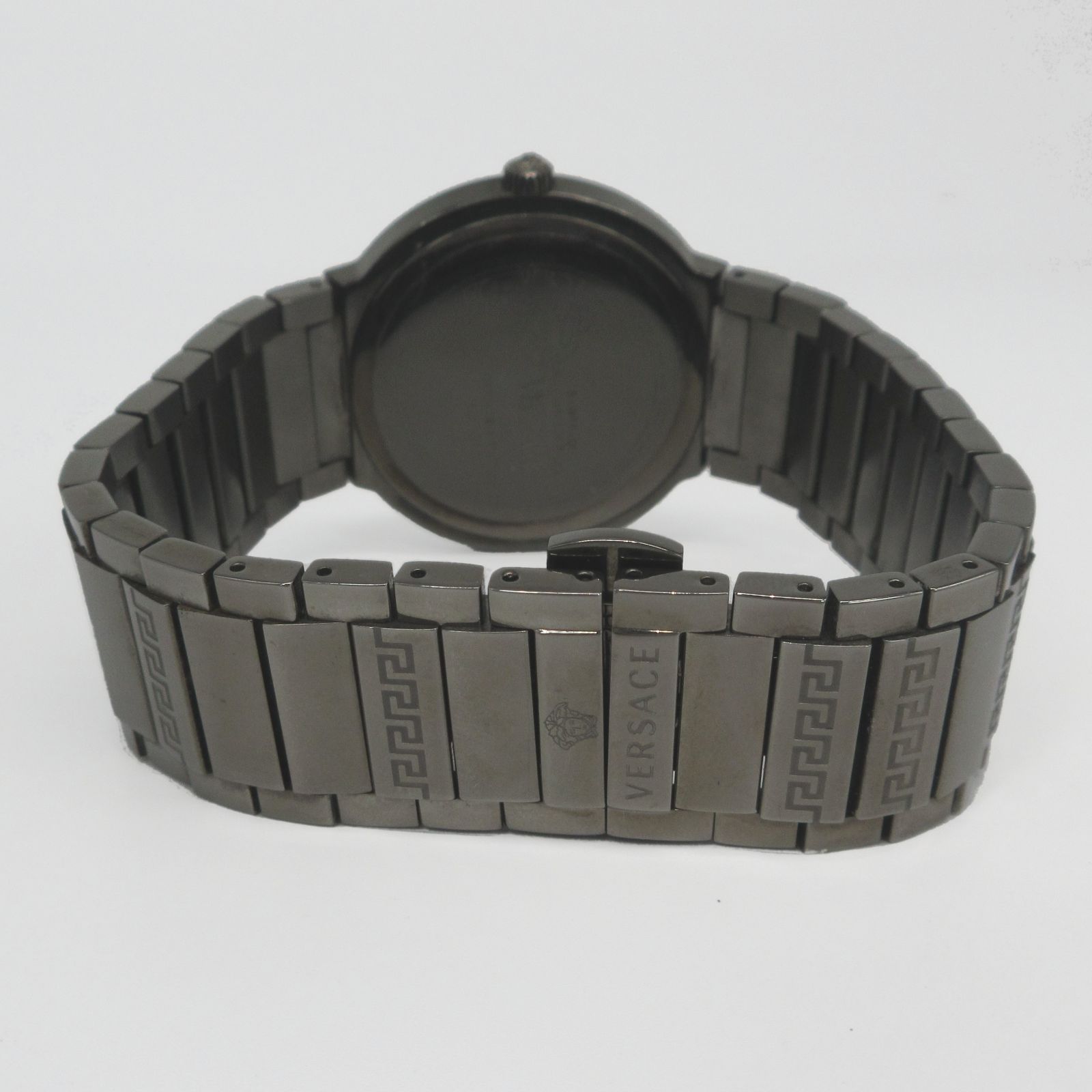 ヴェルサーチ VERSACE ランドマーク ZLQ メデューサ 黒文字盤 メンズ