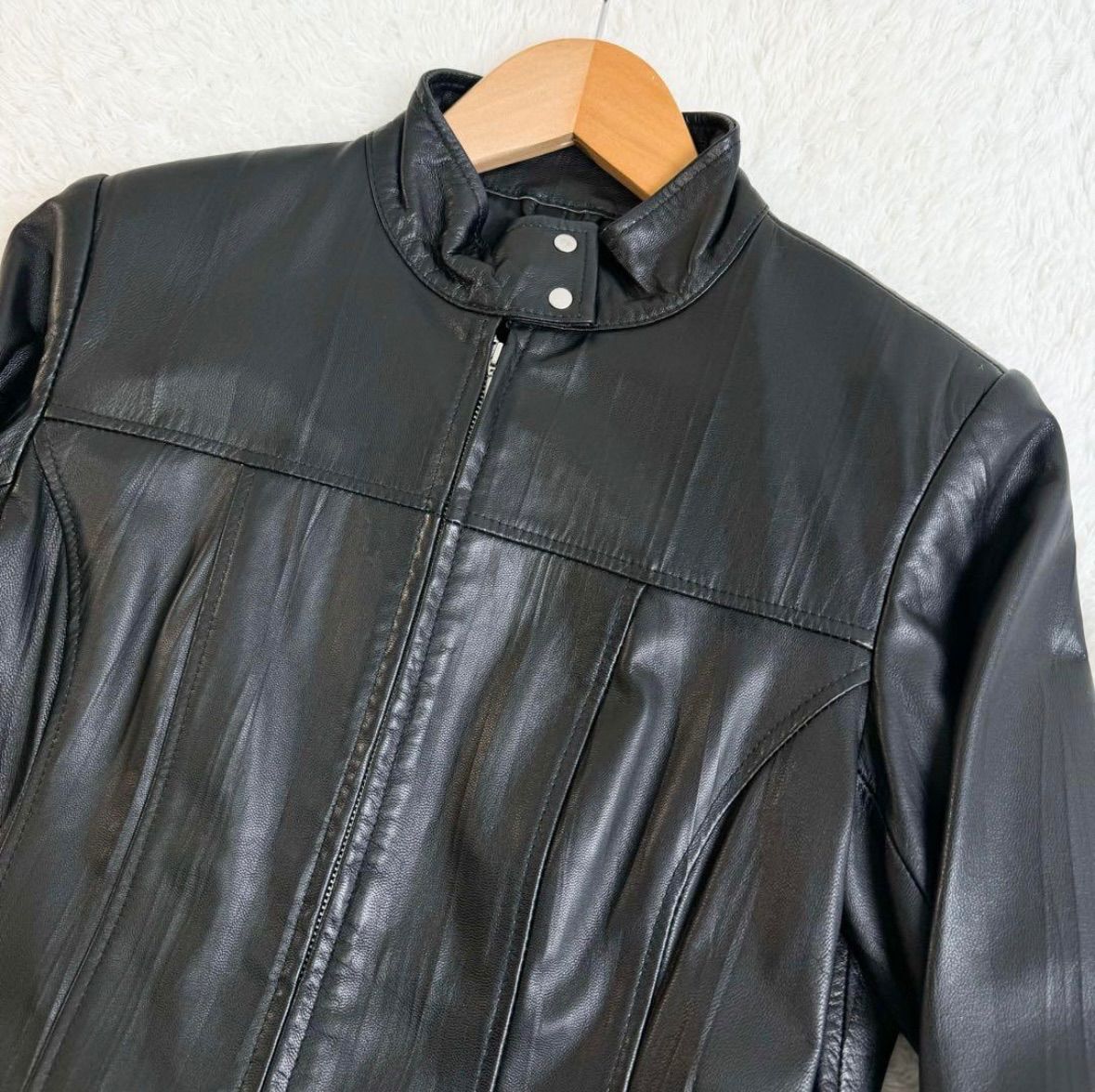 ALPHA CUBIC 羊革 シングルライダース ジャケット アルファ