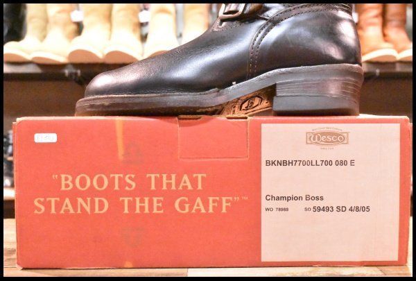 8E 箱付 良品 05年】WESCO ウエスコ チャンピオンボス ブラック ホース
