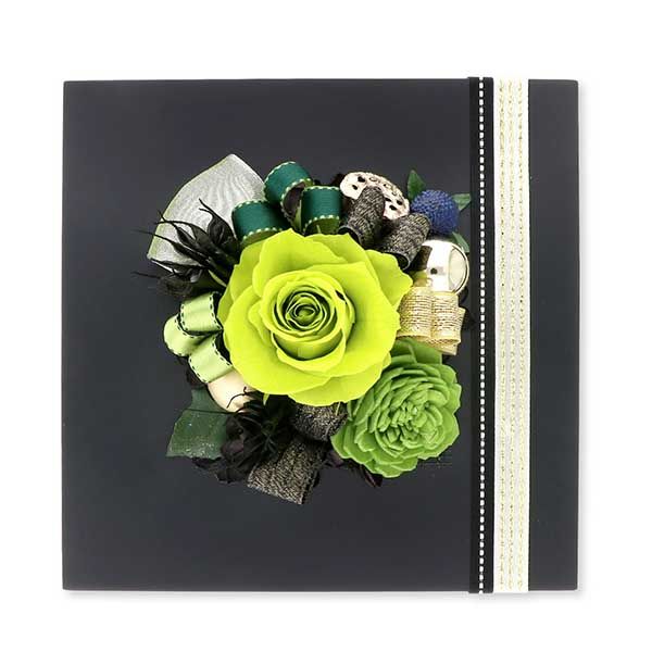 エレガントフレーム プリザーブドフラワー おしゃれ 5色 キレイ色 上品 黒色フレーム クリーン 薔薇 生花加工 枯れない お手入れ簡単 お花ソムリエ フラワー 女性 誕生日 送別 新築お祝い ギ