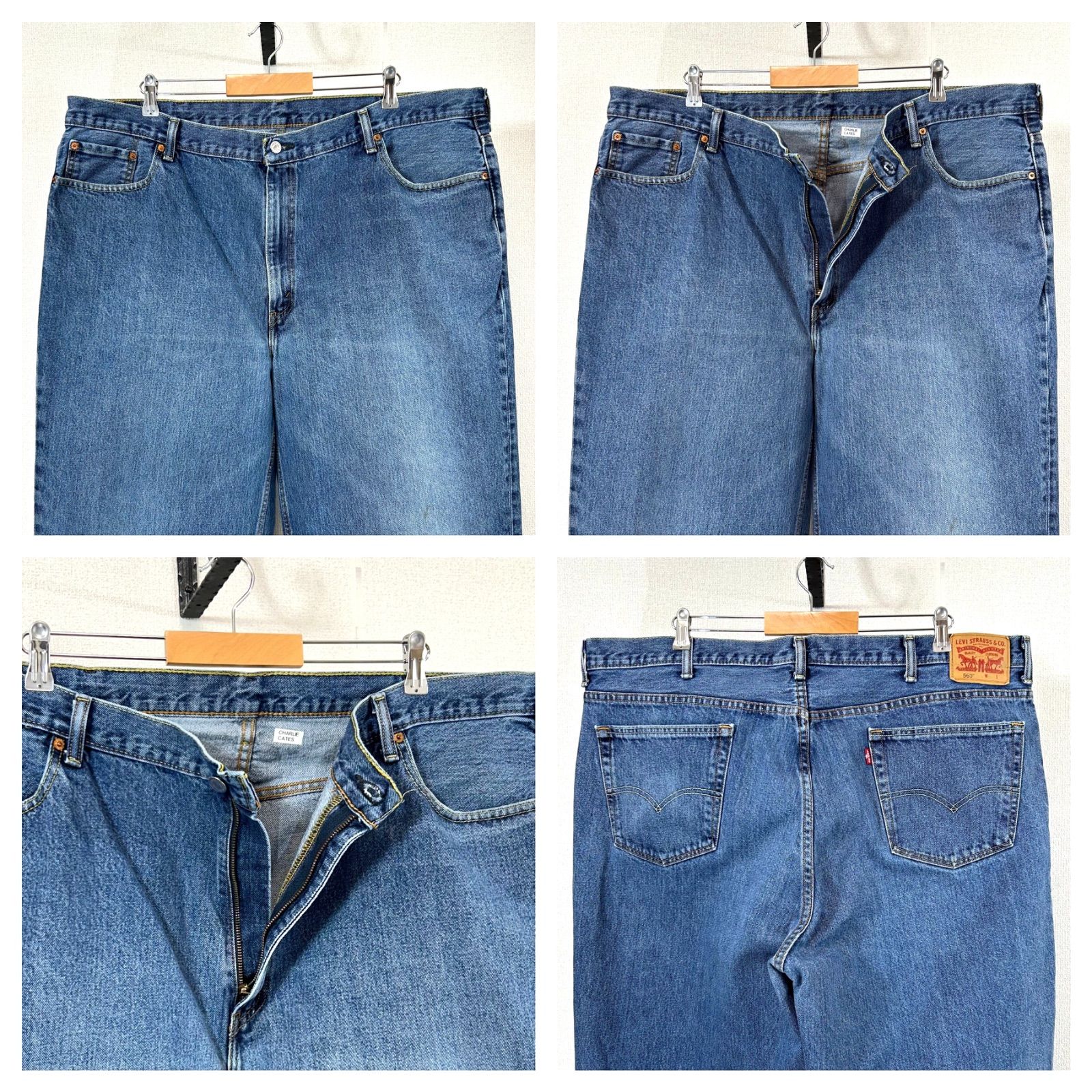 リーバイス560LEVI'Sデニムパンツw46大きいサイズバギーパッチ