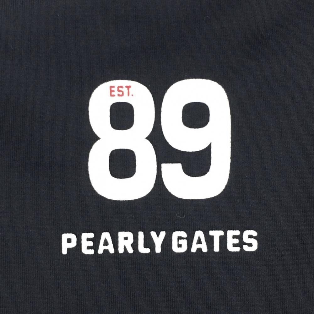 美品】パーリーゲイツ レギンス ネイビー×白 裾ロゴ スパッツ