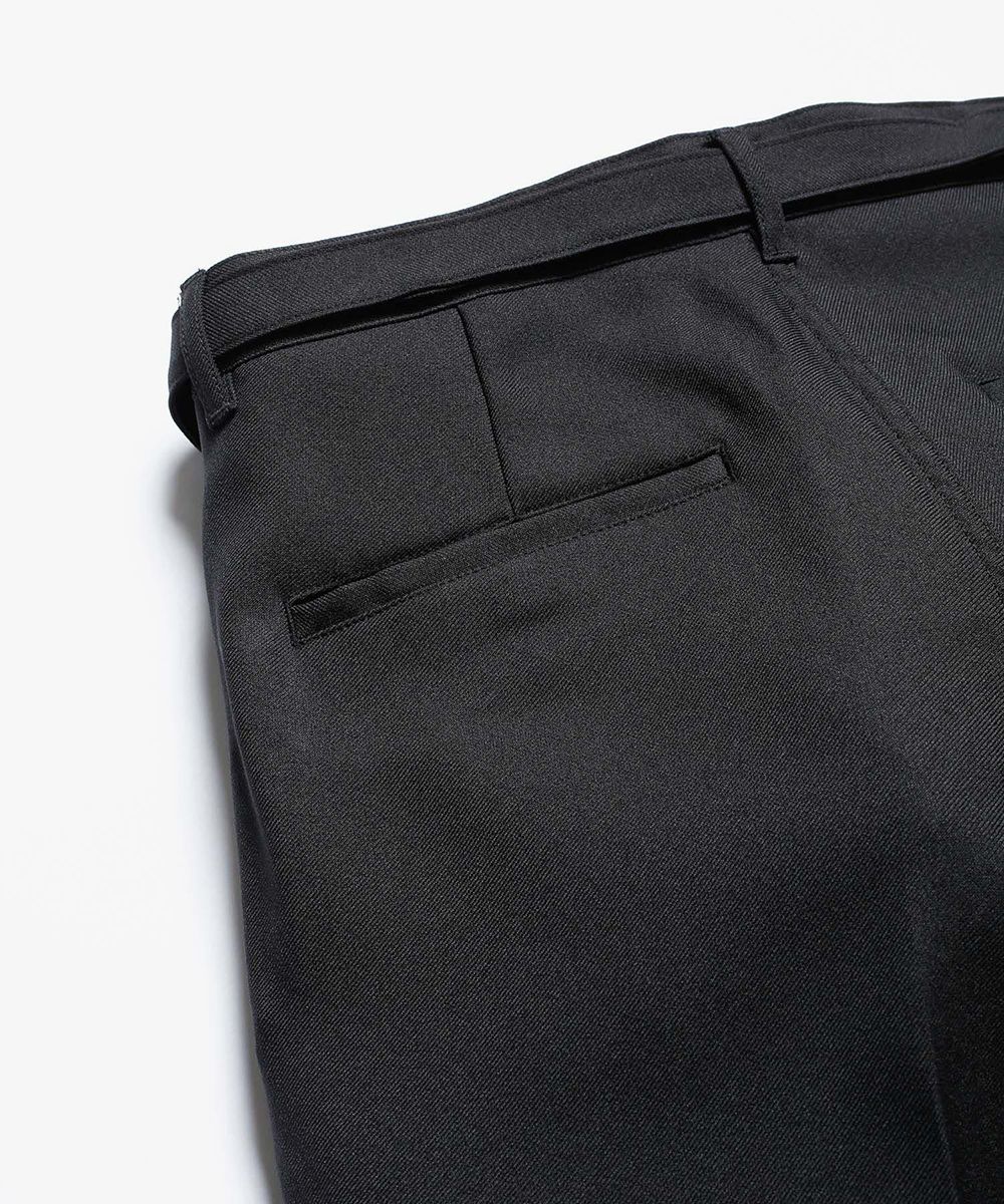 美品 MR.OLIVE レトロ ポリエステル ツイル ベルテッド パンツ L MR