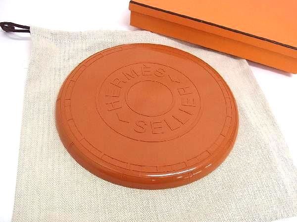 【未使用】 エルメス フリスビー Wouf セリエ オレンジ □極美品□ HERMES エルメス セリエ ウフ フリスビー ドッグ 犬用