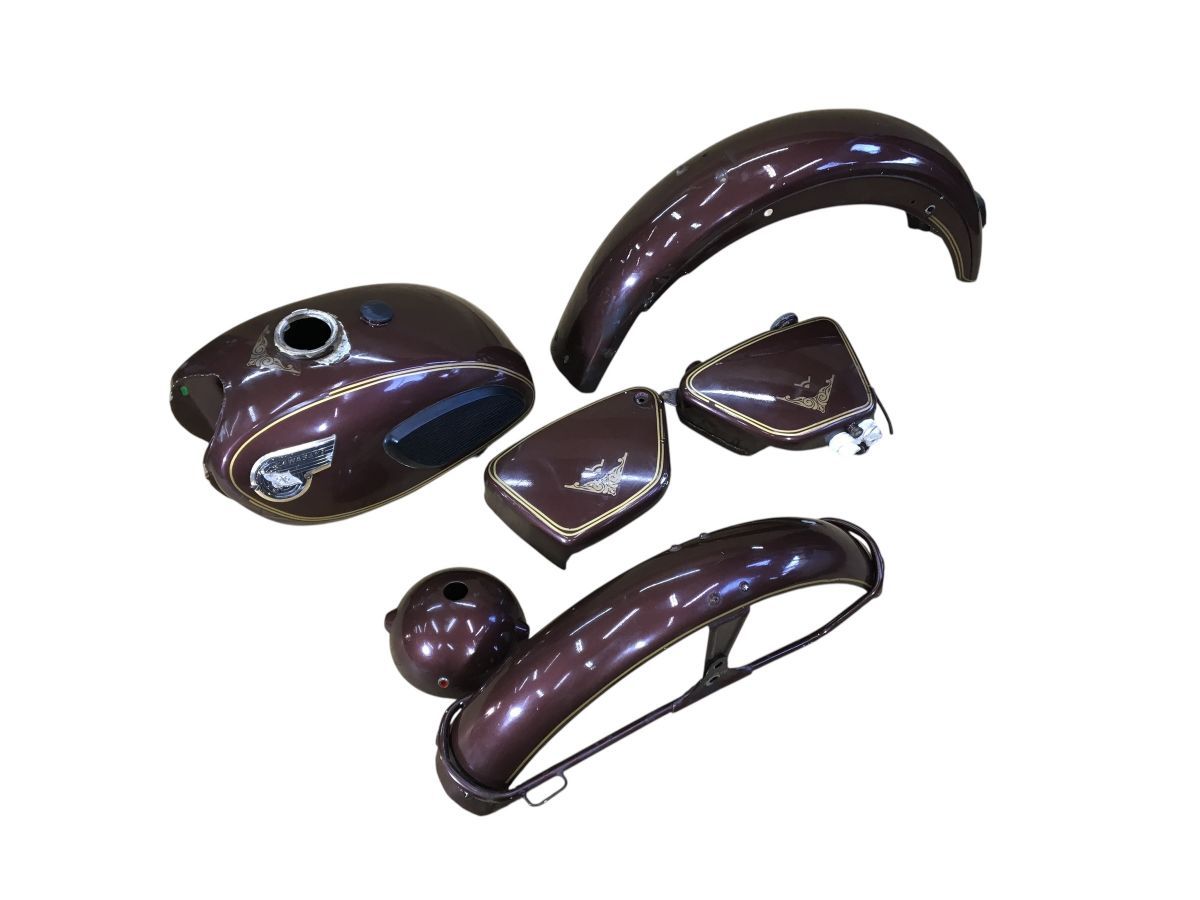 Kawasaki W1S W1F W1SA W3 外装セット オールペイント 目立った凹み無