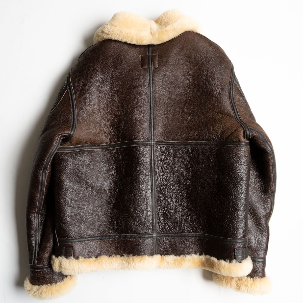 胸ロゴ ビッグサイズ AVIREX B-3 ムートンボンバージャケット 44 ブラウン アヴィレックス フライト レザー ジャケット 25100289