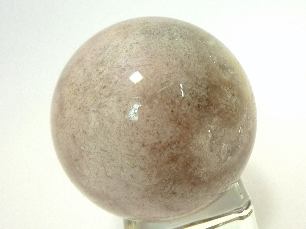 フラワーアゲート 桜瑪瑙 笑口 瑪瑙 メノウ めのう スフィア 球体 水晶 透明結晶 願望実現 子宝 神秘 霊性 叡智 信頼 高貴 慈悲 威厳_U12