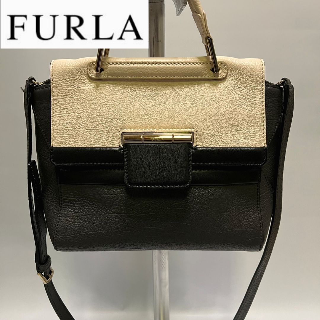 極美品】FURLA フルラ 2 WAY アルテーシア ショルダーバック ツートン  