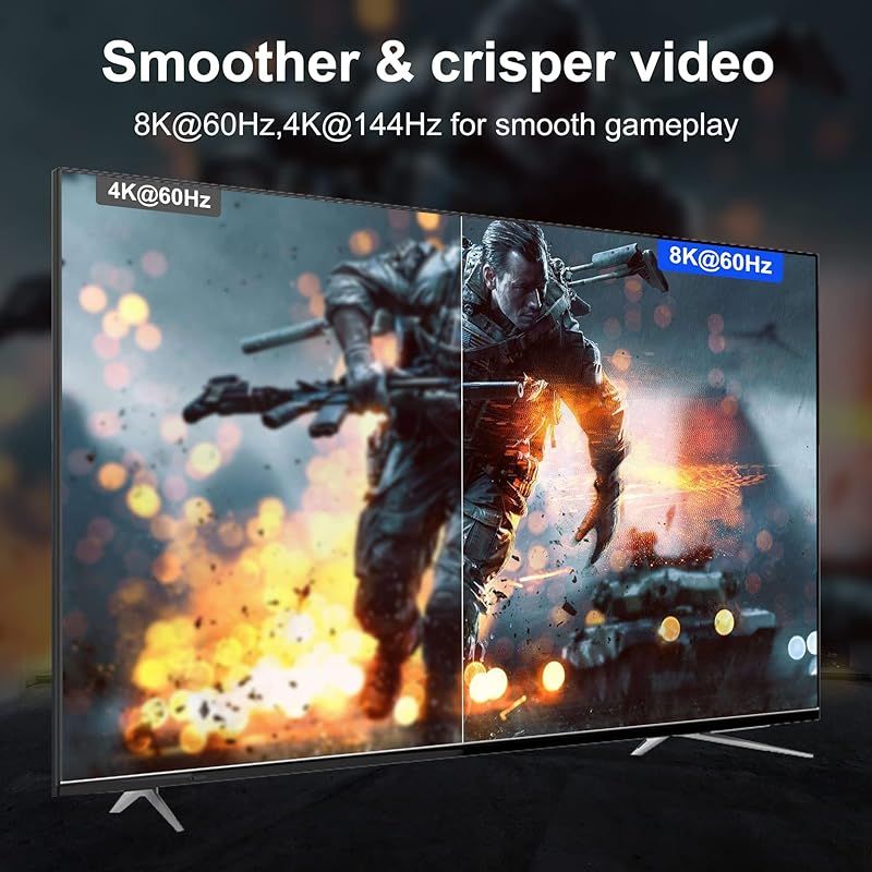 FDBRO 8K 光ファイバー DisplayPort 1.4 ケーブル UHD DP ケーブルサポート 32.4Gbps HDR VRR QMS 8K 60Hz 4K 144Hz HDTV ラップトップ プロジェクター RTX3080 3090に対応 0 CHRISTIANNAURATH_COM_BR