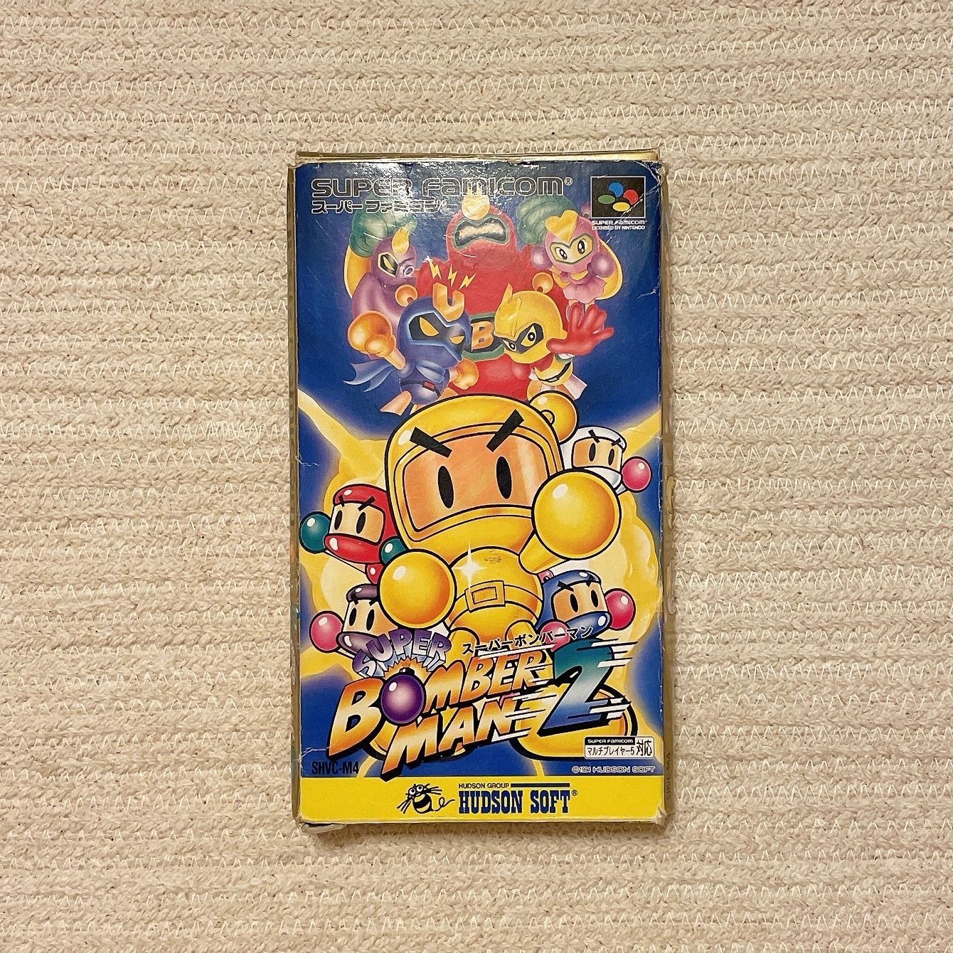 動作未確認・ジャンク品】SFC スーパーボンバーマン2 箱・説明書