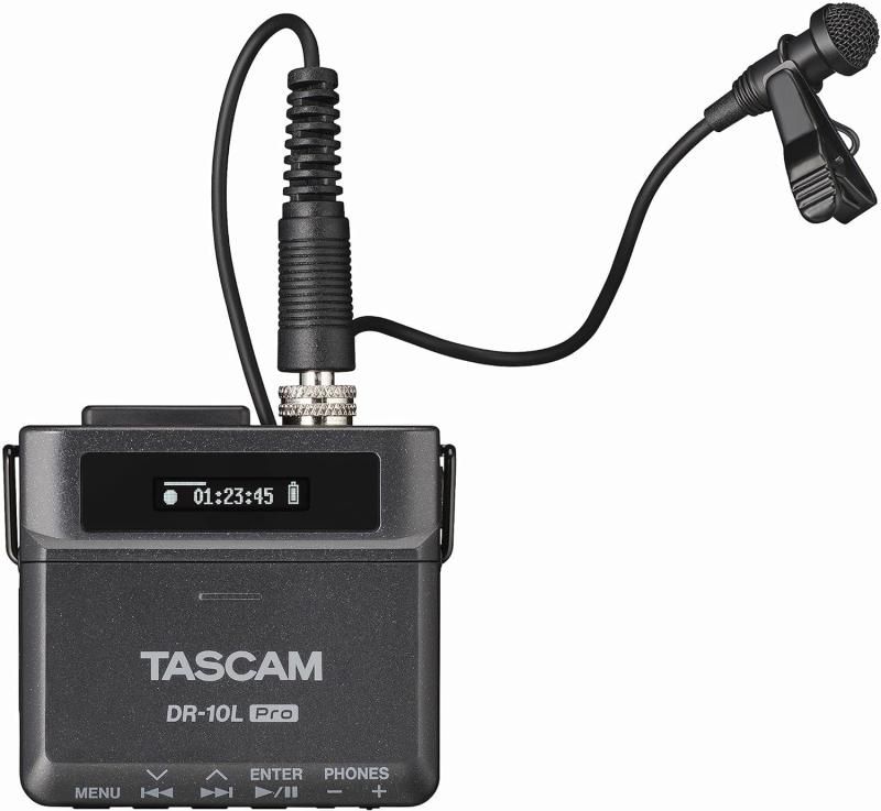 TASCAM タスカム DR-10L Pro 32bitフロート ピンマイクレコーダー 黒 Youtube 音声収録 インターネット配信 ポッドキャスト 動画撮影 Vlog 収録用