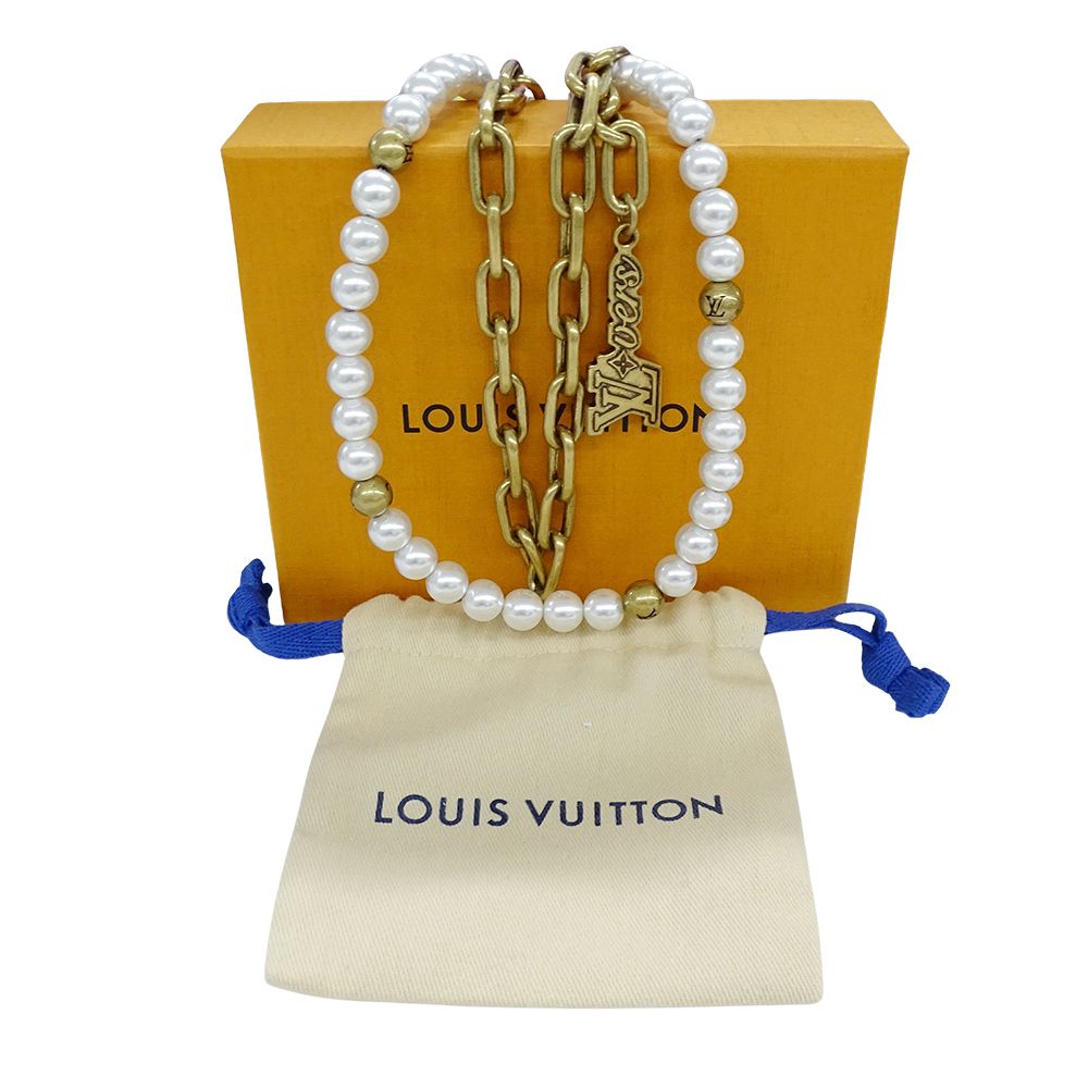 ルイヴィトン M01689 パール ゴールド チェーン バッグチャーム ベルト LOUIS VUITTON（ルイ・ヴィトン） （新品・未使用品）ルイ ヴィトン