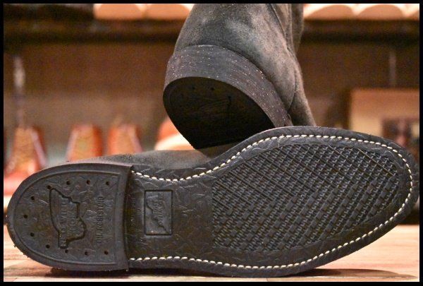 8.5D 箱付 未使用 07年】レッドウィング 8186 黒スエード ペコス