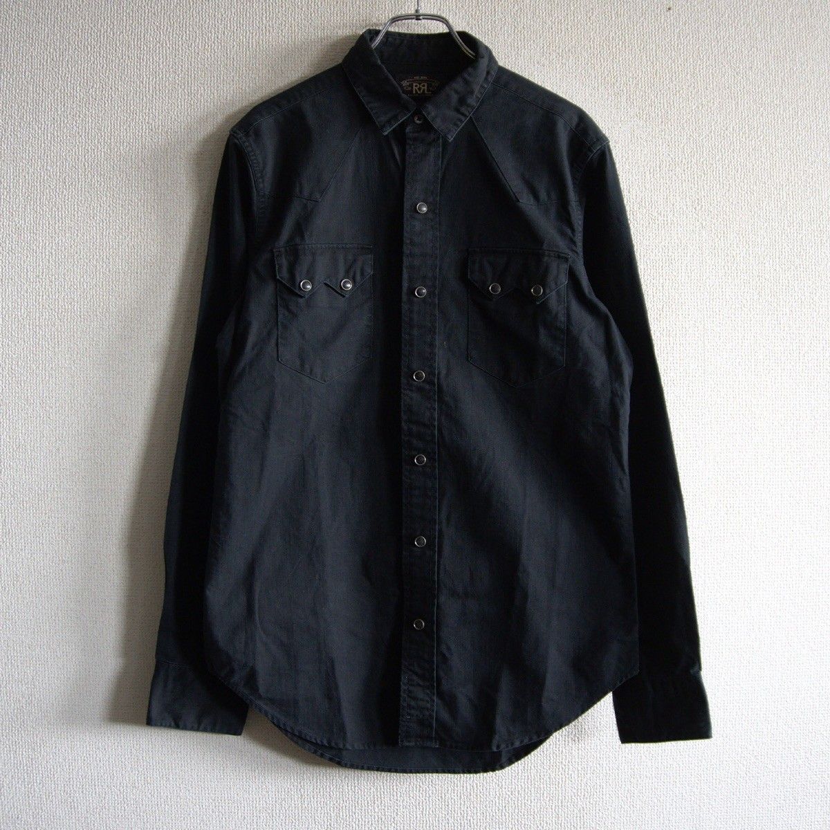 美品】RRL【WESTERN SHIRTS】S ブラック ウエスタンシャツ
