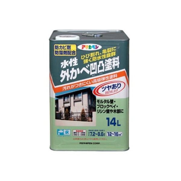 水性外かべ凹凸塗料ツヤあり ベージュ 14L 代引不可