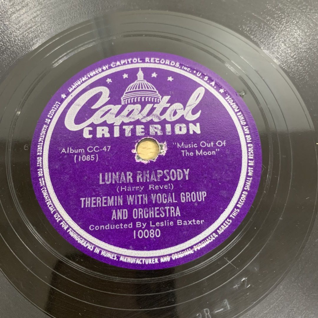 ▲01)【同梱不可】Harry Revel/Leslie Baxter/Dr. Samuel J. Hoffman/Music Out Of The Moon/ハリー・レヴェル/SPレコード/US/米盤/CC-47/A Music Out of the Moon - Wikipedia
